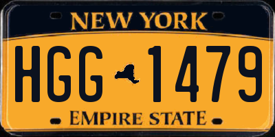 NY license plate HGG1479