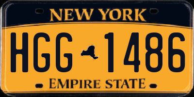 NY license plate HGG1486