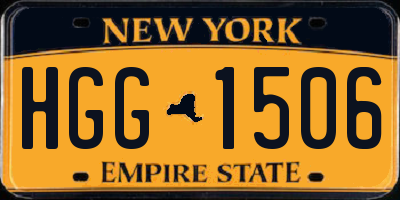 NY license plate HGG1506