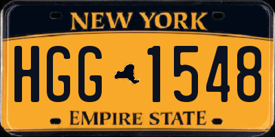 NY license plate HGG1548