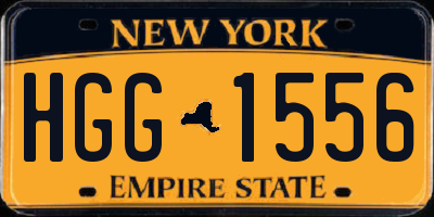 NY license plate HGG1556