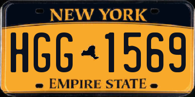 NY license plate HGG1569