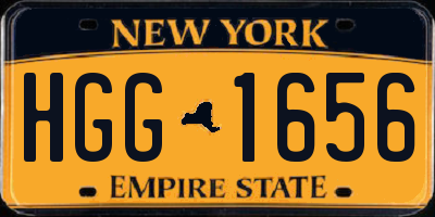 NY license plate HGG1656