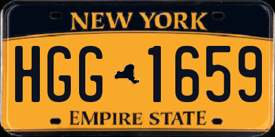 NY license plate HGG1659