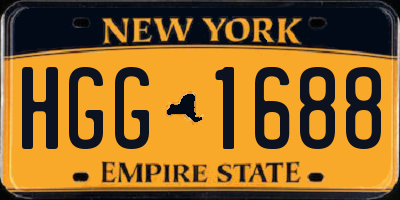 NY license plate HGG1688