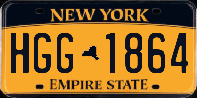 NY license plate HGG1864