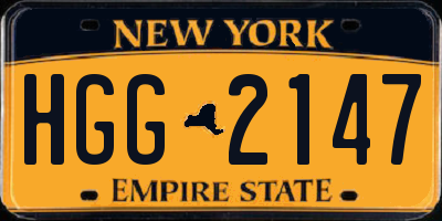 NY license plate HGG2147