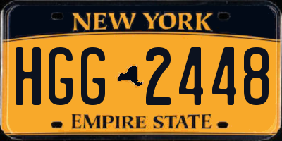 NY license plate HGG2448