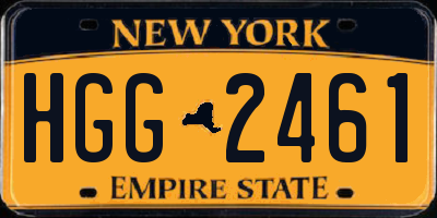 NY license plate HGG2461