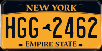 NY license plate HGG2462