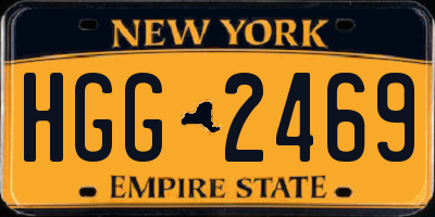 NY license plate HGG2469