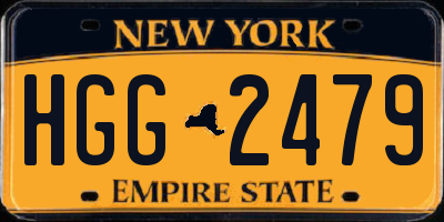 NY license plate HGG2479