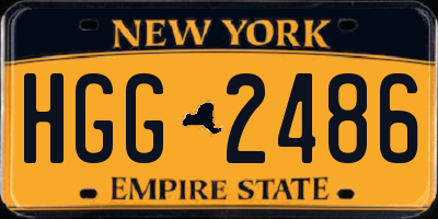 NY license plate HGG2486