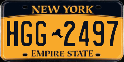 NY license plate HGG2497