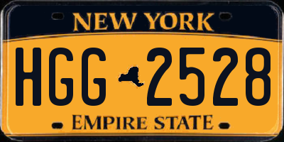 NY license plate HGG2528