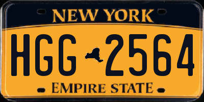 NY license plate HGG2564