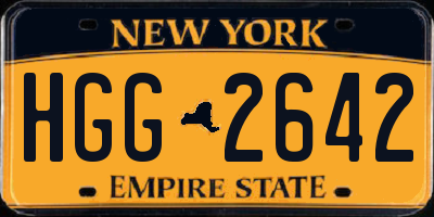 NY license plate HGG2642