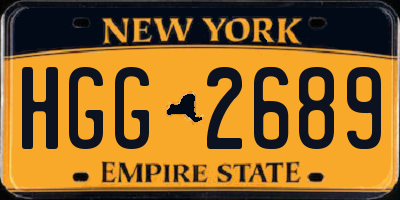 NY license plate HGG2689