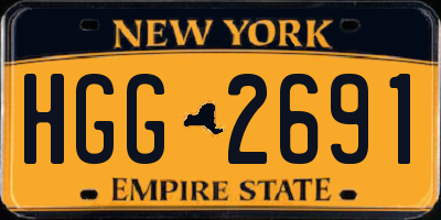 NY license plate HGG2691