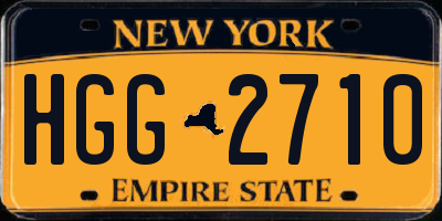 NY license plate HGG2710