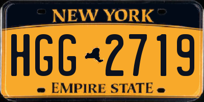 NY license plate HGG2719