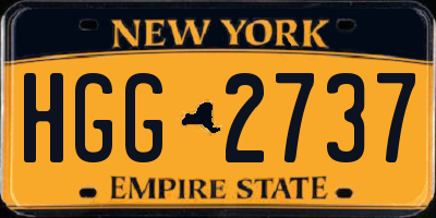 NY license plate HGG2737