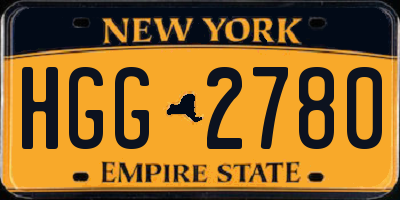 NY license plate HGG2780