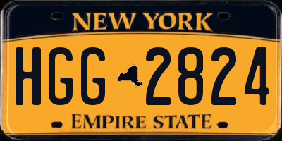 NY license plate HGG2824