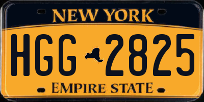 NY license plate HGG2825