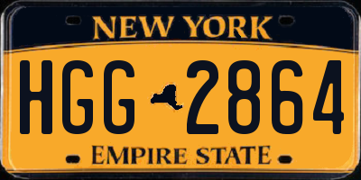 NY license plate HGG2864