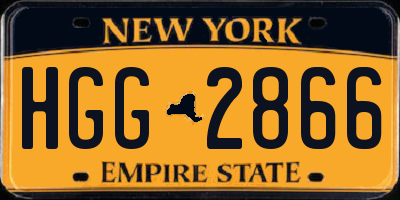 NY license plate HGG2866