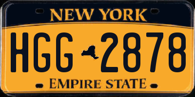 NY license plate HGG2878