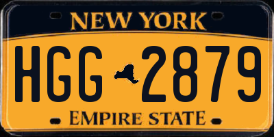 NY license plate HGG2879