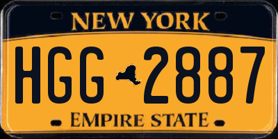 NY license plate HGG2887