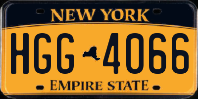 NY license plate HGG4066