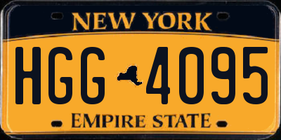 NY license plate HGG4095