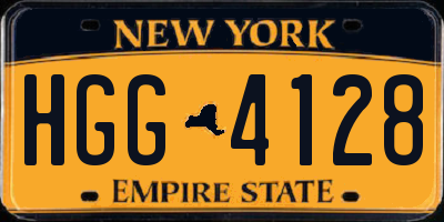 NY license plate HGG4128