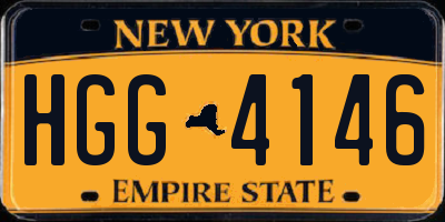 NY license plate HGG4146