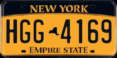 NY license plate HGG4169
