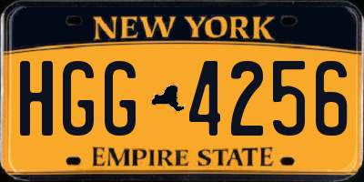 NY license plate HGG4256