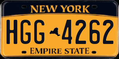 NY license plate HGG4262