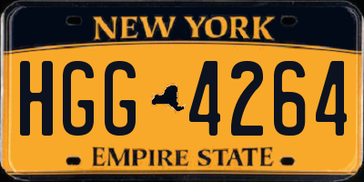 NY license plate HGG4264