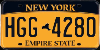 NY license plate HGG4280