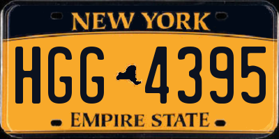 NY license plate HGG4395