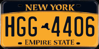 NY license plate HGG4406