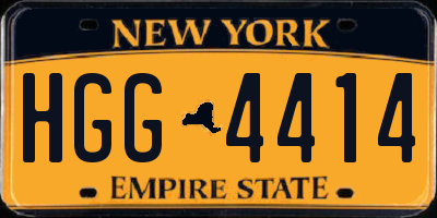 NY license plate HGG4414