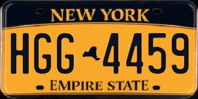 NY license plate HGG4459