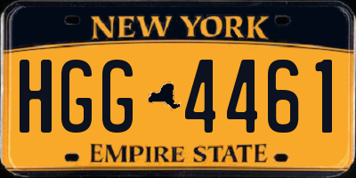 NY license plate HGG4461