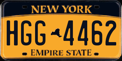 NY license plate HGG4462