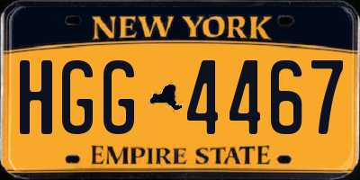 NY license plate HGG4467